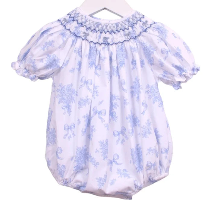 Evelyn Wht/Blue Floral Bubble