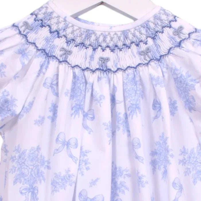 Evelyn Wht/Blue Floral Bubble