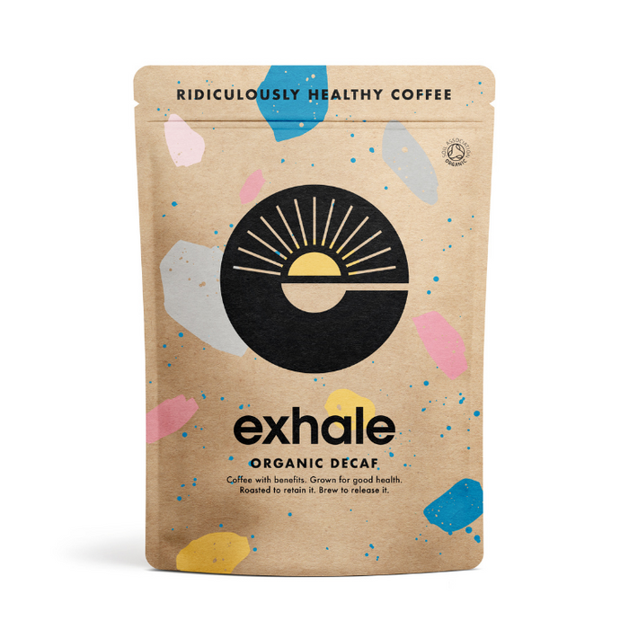 Exhale Organic Decaf Whole Bean Coffee 450g