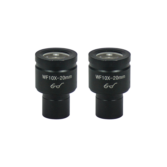 Eyepiece Field of View Dia. 20mm 10X Eyepiece (Pair Dia. 23.2/FN20), SKU EY02011211, three quarter front view