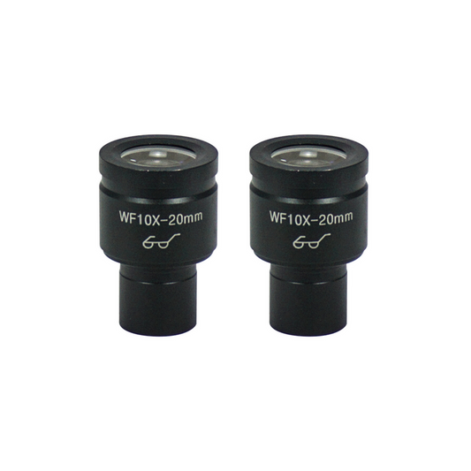 Eyepiece Field of View Dia. 20mm 10X Eyepiece (Pair Dia. 23.2/FN20), SKU EY02011211, three quarter front view