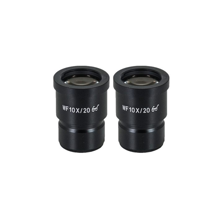 Eyepiece Field of View Dia. 20mm 10X Eyepiece (Pair Dia. 30/FN20), SKU EY02012211, three quarter front view