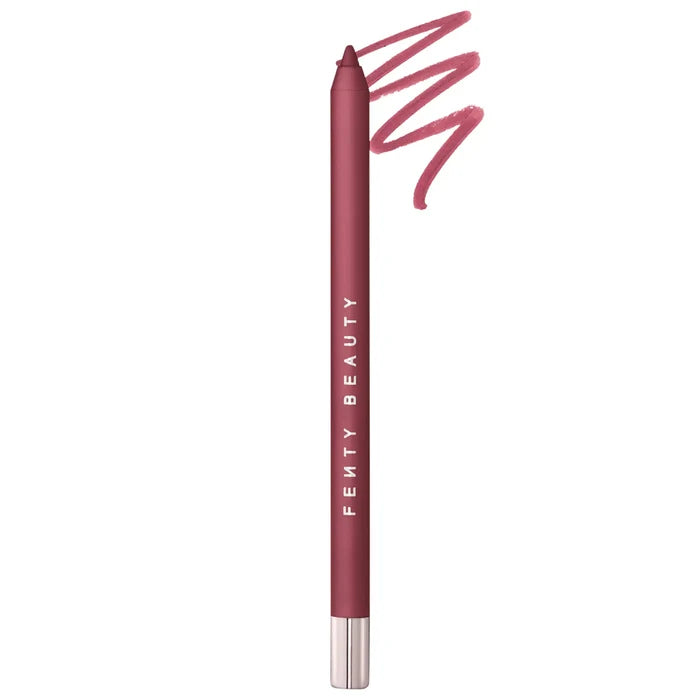 Fenty Beauty Trace'd Out Waterproof Lip Liner pencil in various shades, new in box, with sleek black packaging and product name visible.