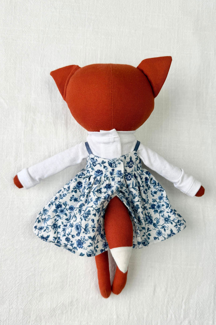 Fern the Fox - Blue Floral Pinafore