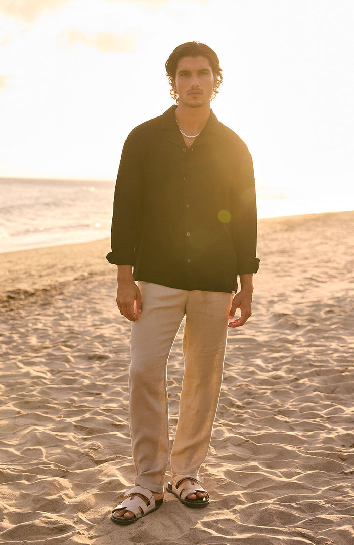 Fiorano Long Sleeve Relaxed Fit Shirt in Black