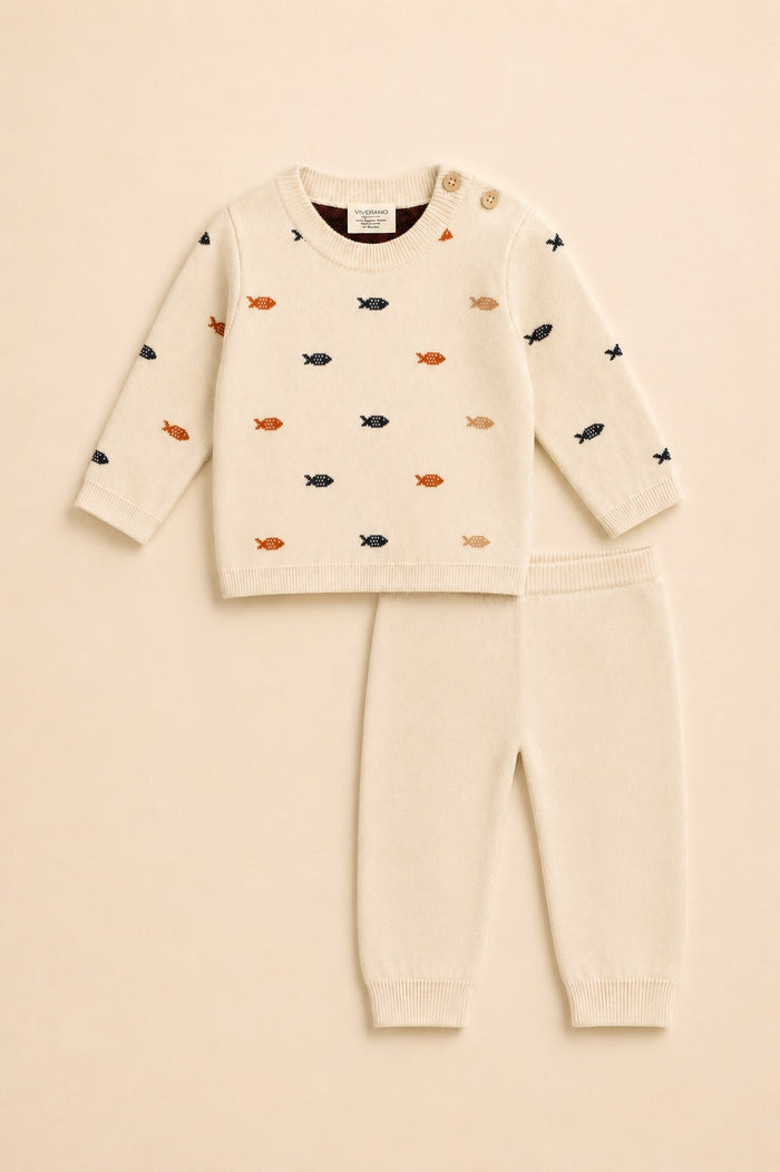 Fishes Baby Outfit Bundle, Organic Cotton