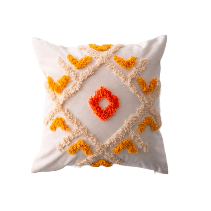 Flora Velvet White Cushion Cover