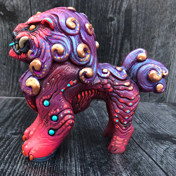 FOO DOG BLEP PAINTED FIGURE