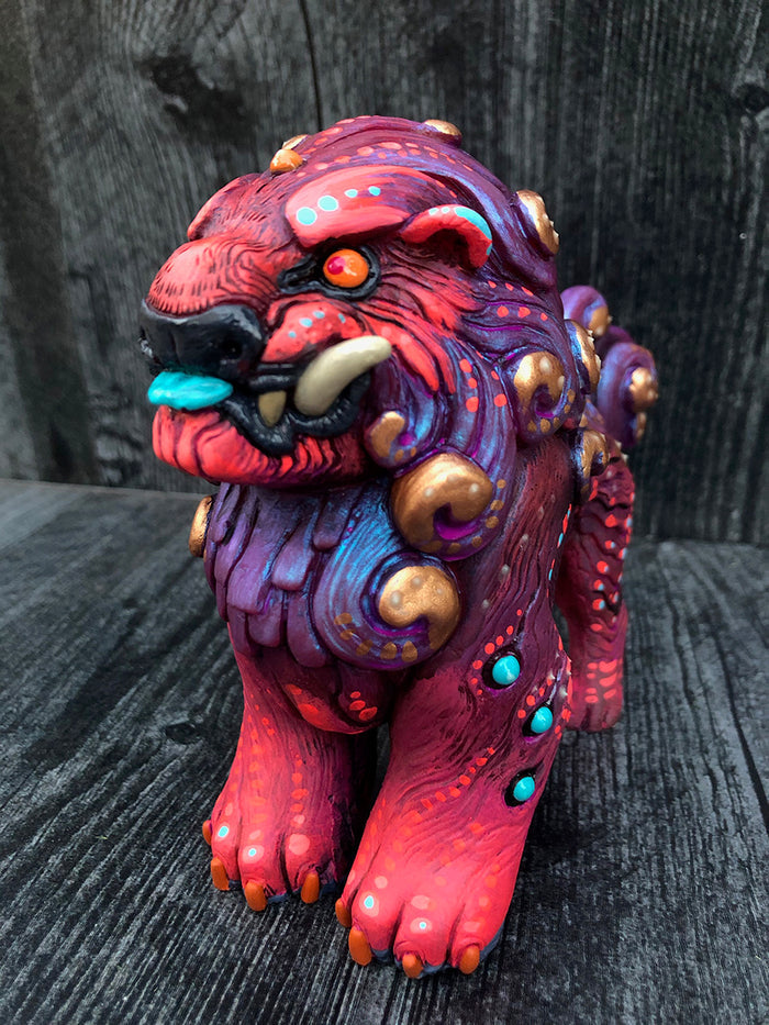 FOO DOG BLEP PAINTED FIGURE
