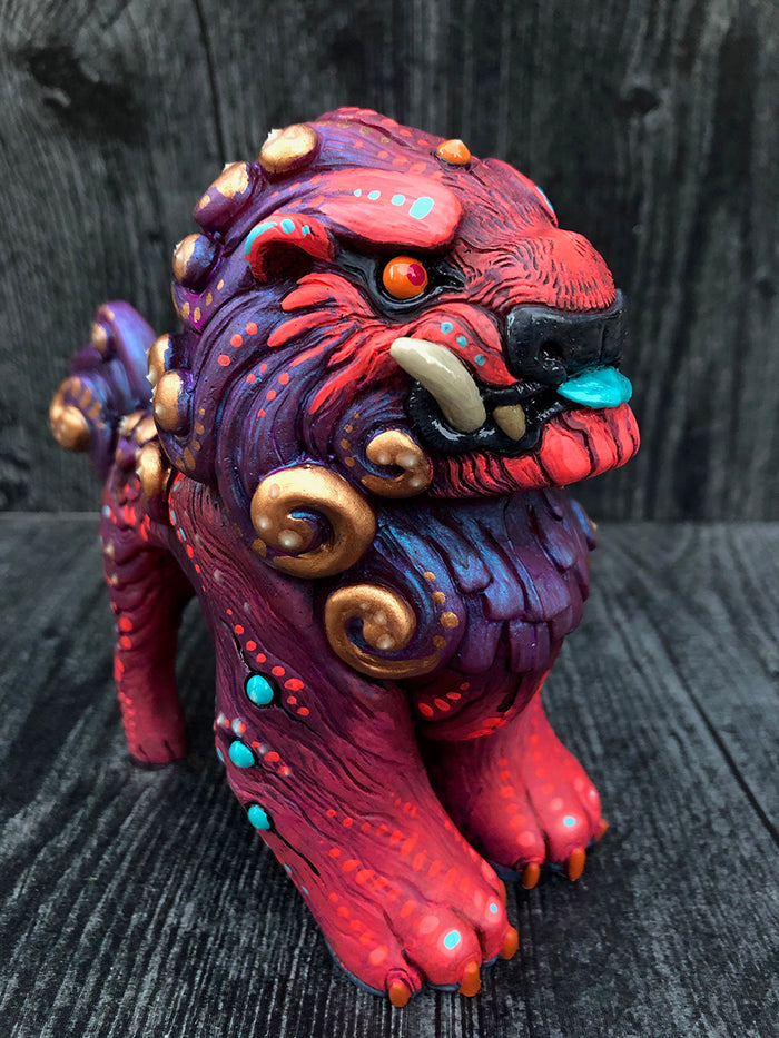 FOO DOG BLEP PAINTED FIGURE