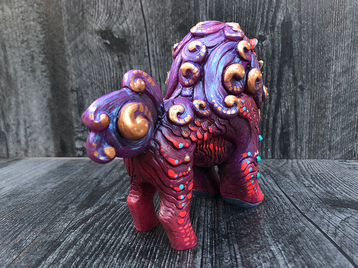 FOO DOG BLEP PAINTED FIGURE