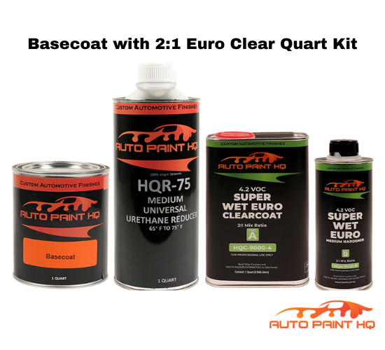 Ford 3B Wind Blue Basecoat Clearcoat Quart Complete Paint Kit