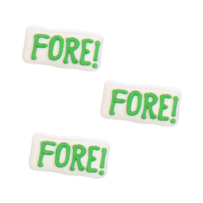 Golf Ball Royal Icing Toppers great for decorating cupcakes, cookies, cakes, candy and chocolate