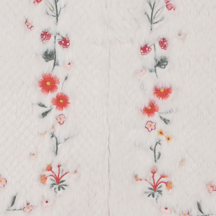 Fox & Finch Orchard Bloom Embroidered Faux Fur Vest