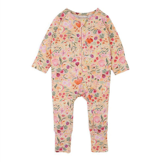 Fox & Finch Orchard Bloom Organic LS Zipsuit