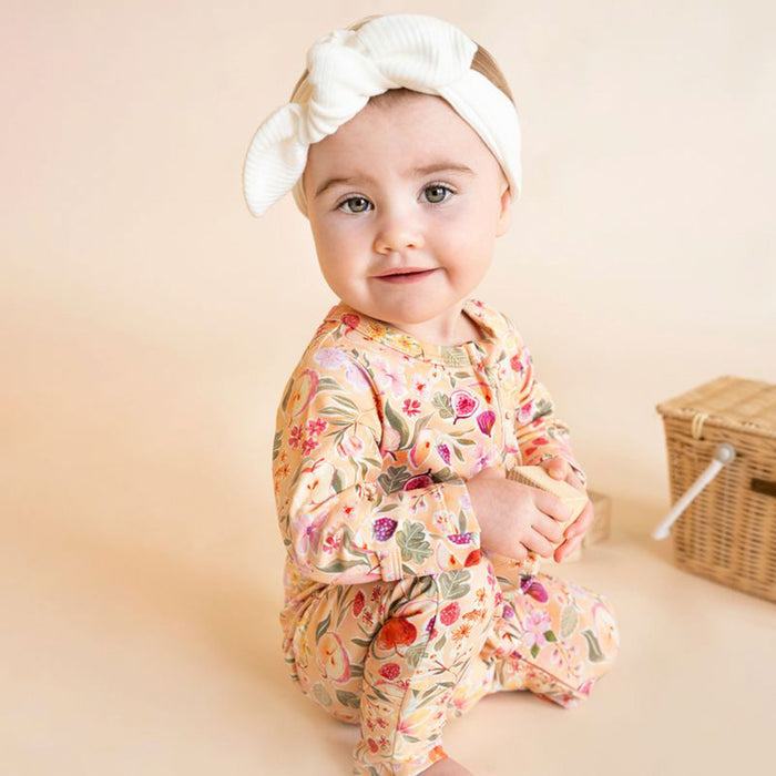 Fox & Finch Orchard Bloom Organic LS Zipsuit