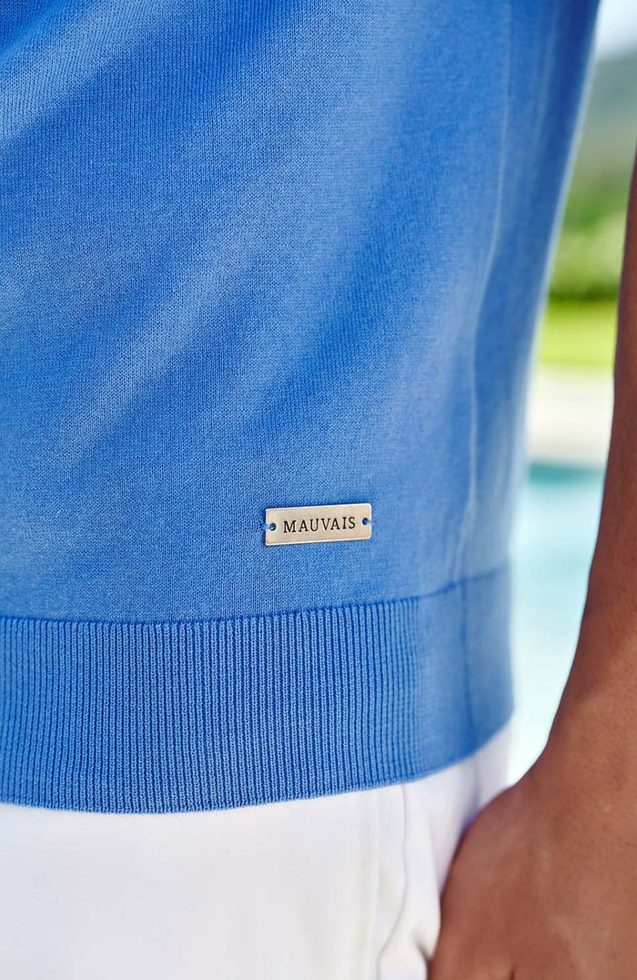 Franco Slim Knit Tee in Blue