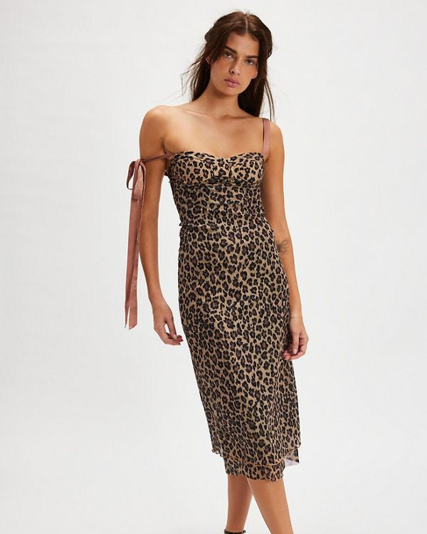 FREE PEOPLE CHEETAH SLIP DRESS 1