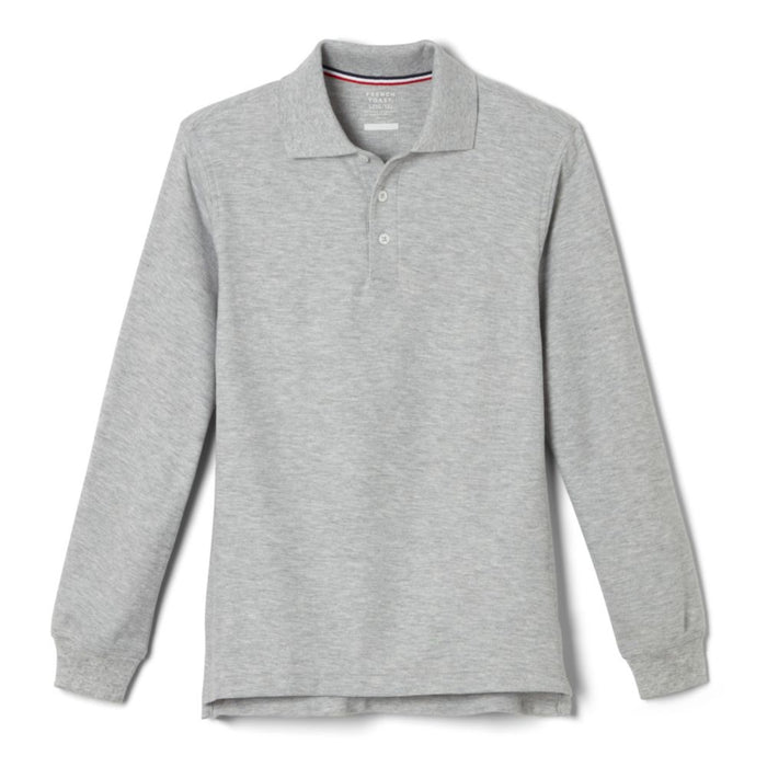 French Toast Boys Husky Long Sleeve Pique Polo