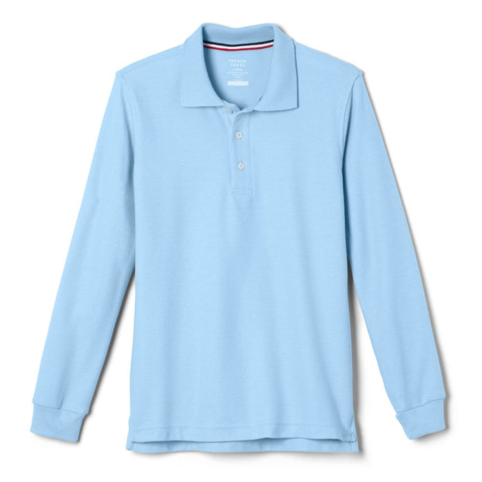French Toast Boys Husky Long Sleeve Pique Polo
