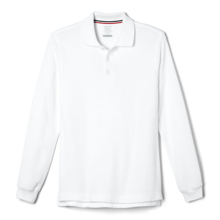 French Toast Boys Husky Long Sleeve Pique Polo