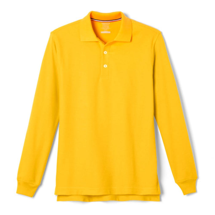 French Toast Boys Husky Long Sleeve Pique Polo