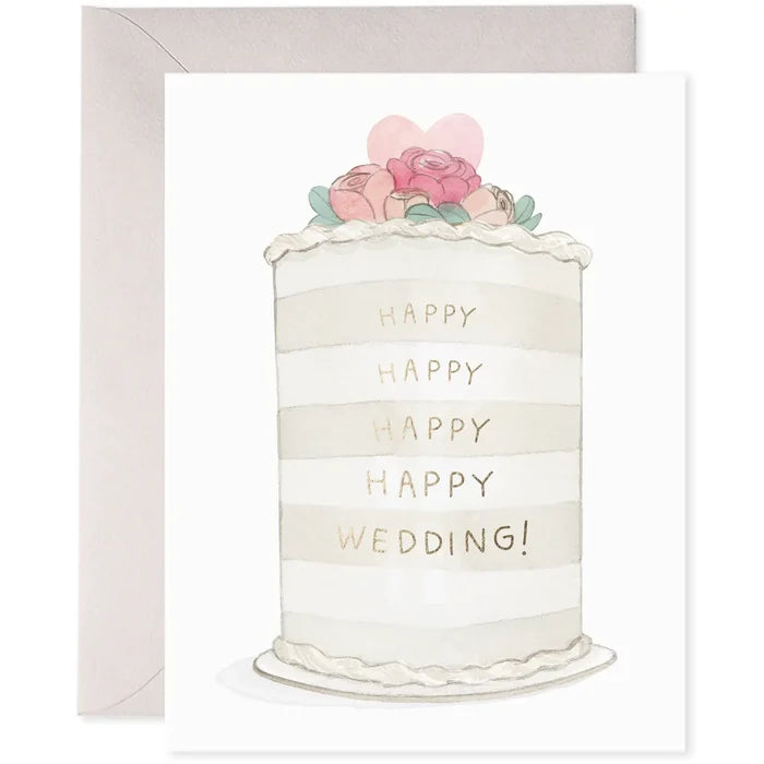 Frosted Wedding Cake Card
