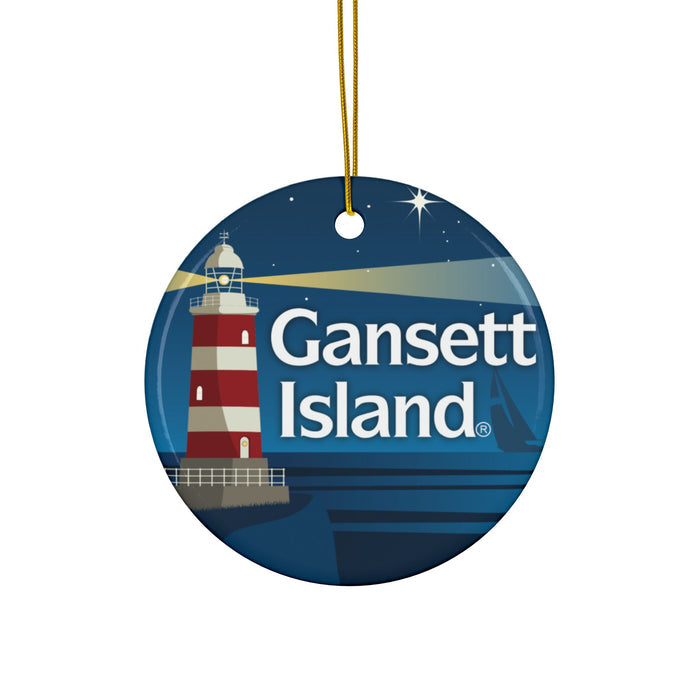 Gansett Island Ceramic Ornaments, Double-Sided