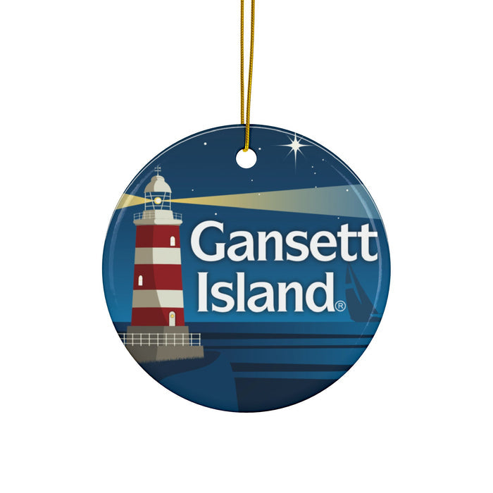 Gansett Island Ceramic Ornaments, Double-Sided