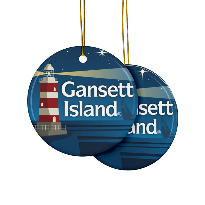 Gansett Island Ceramic Ornaments, Double-Sided