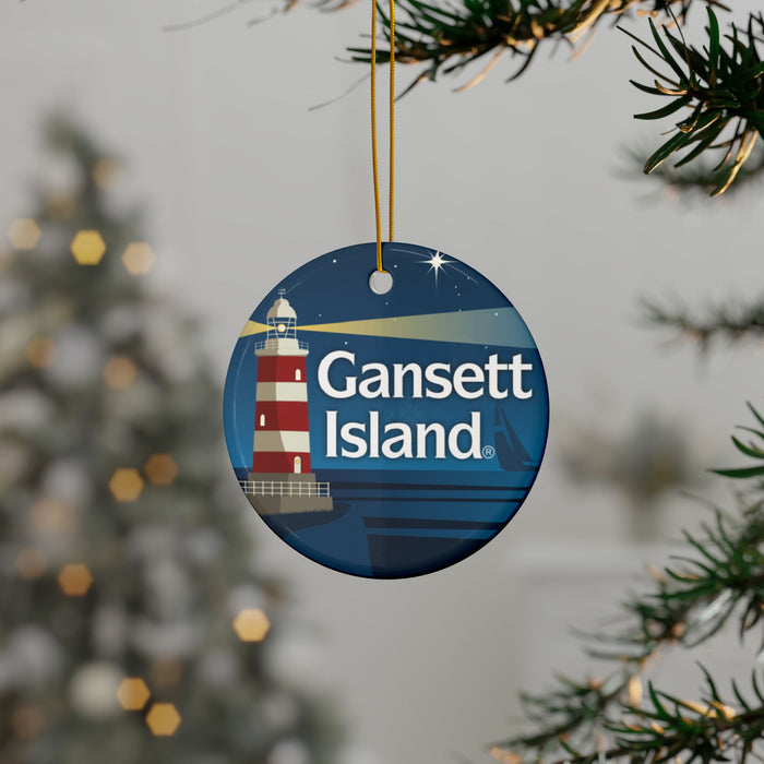 Gansett Island Ceramic Ornaments, Double-Sided