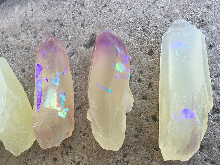 GARDEN CRYSTAL- CAST URETHANE GLOW IN THE DARK- IRIDESCENTS (PURPLES N MORE)