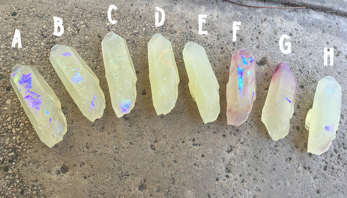 GARDEN CRYSTAL- CAST URETHANE GLOW IN THE DARK- IRIDESCENTS (PURPLES N MORE)