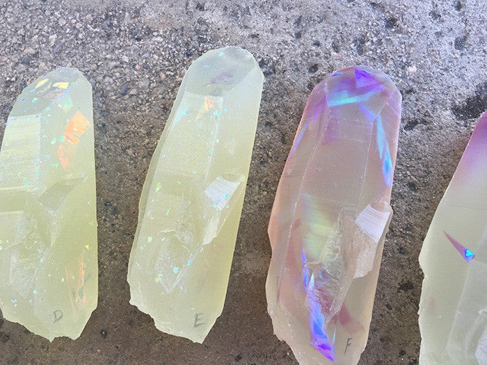 GARDEN CRYSTAL- CAST URETHANE GLOW IN THE DARK- IRIDESCENTS (PURPLES N MORE)