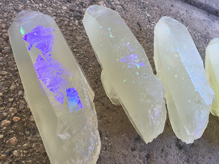 GARDEN CRYSTAL- CAST URETHANE GLOW IN THE DARK- IRIDESCENTS (PURPLES N MORE)