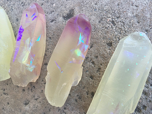 GARDEN CRYSTAL- CAST URETHANE GLOW IN THE DARK- IRIDESCENTS (PURPLES N MORE)