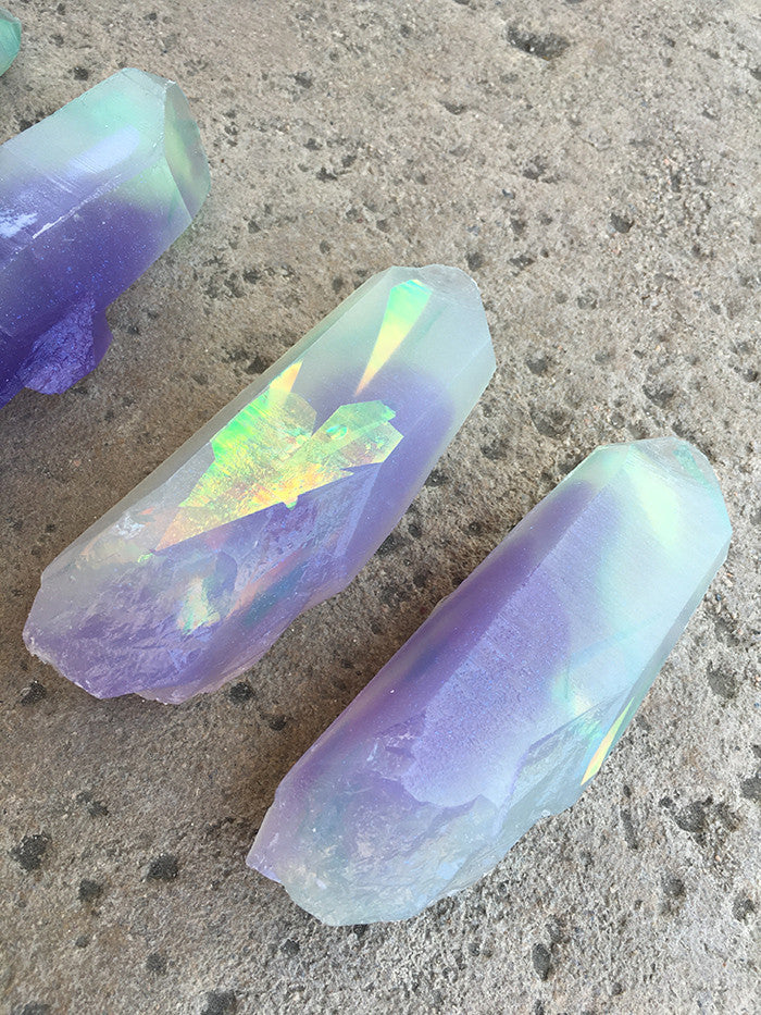 GARDEN CRYSTAL- CAST URETHANE GLOW IN THE DARK- IRIDESCENTS (PURPLES)