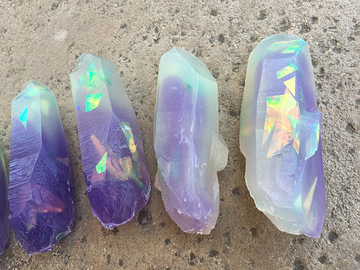 GARDEN CRYSTAL- CAST URETHANE GLOW IN THE DARK- IRIDESCENTS (PURPLES)