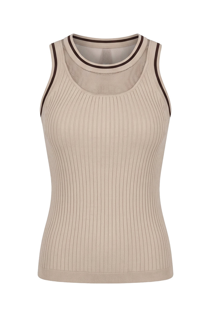 Gio Mixed-Stitch Rib Sweater Top