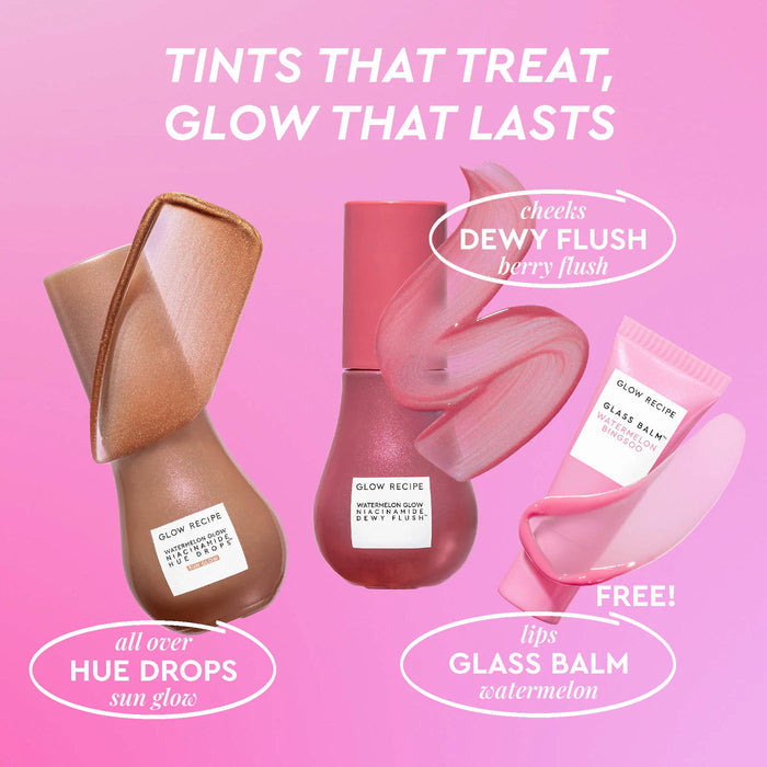 GLOW RECIPE Best of glow hues tinted serum cheek & lip