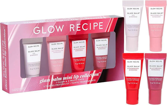 Glow Recipe Mini Glass Balm Lip Treatment Gift Set 4 PC