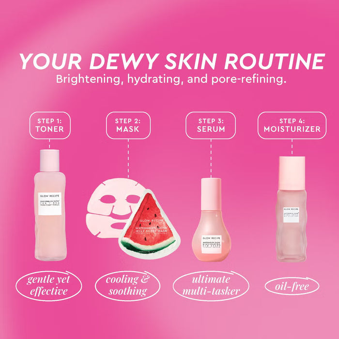 Glow Recipe Watermelon Glow Dewy Skin Routine Kit 4 PC