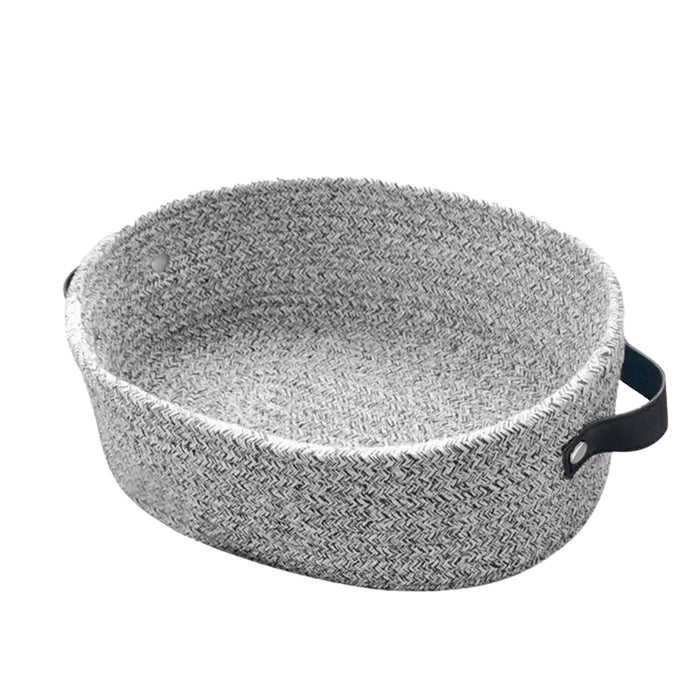 Gray Woven Rope Basket