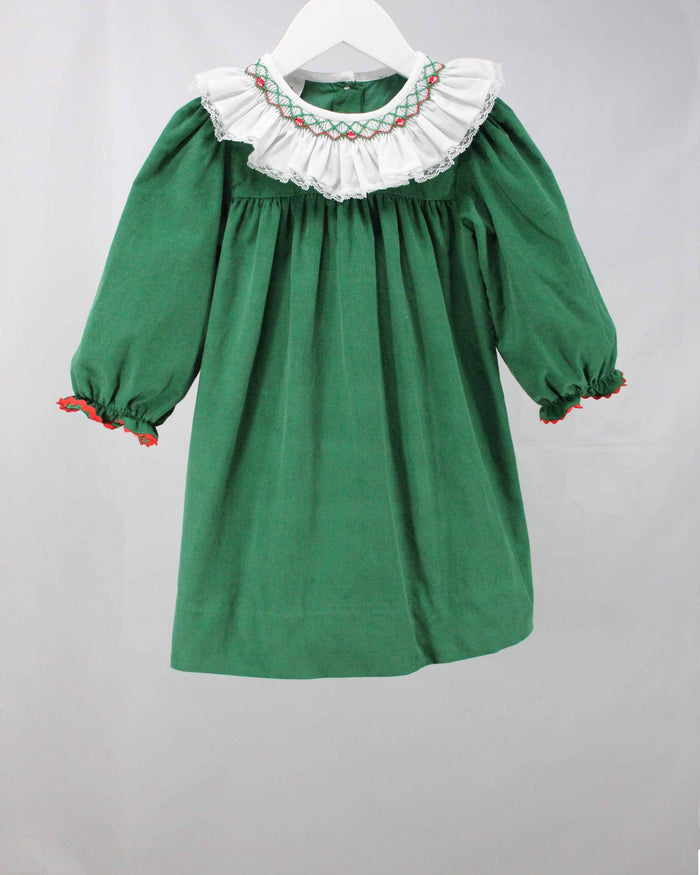 Green and White Claire Dress: 2T