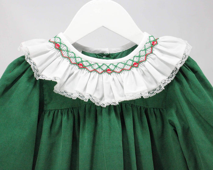 Green and White Claire Dress: 2T