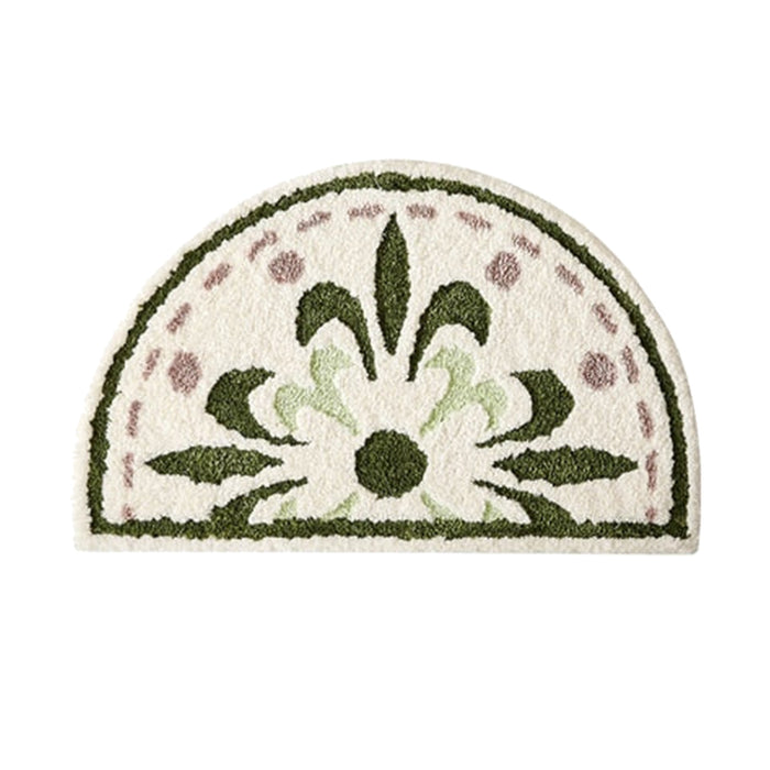 Green Floral Rug