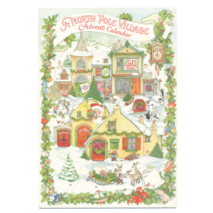 A North Pole Village vintage Hallmark Christmas Advent calendar