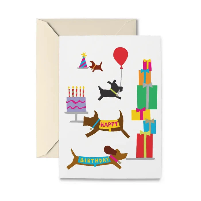 Happy Birthday Dog Party Card