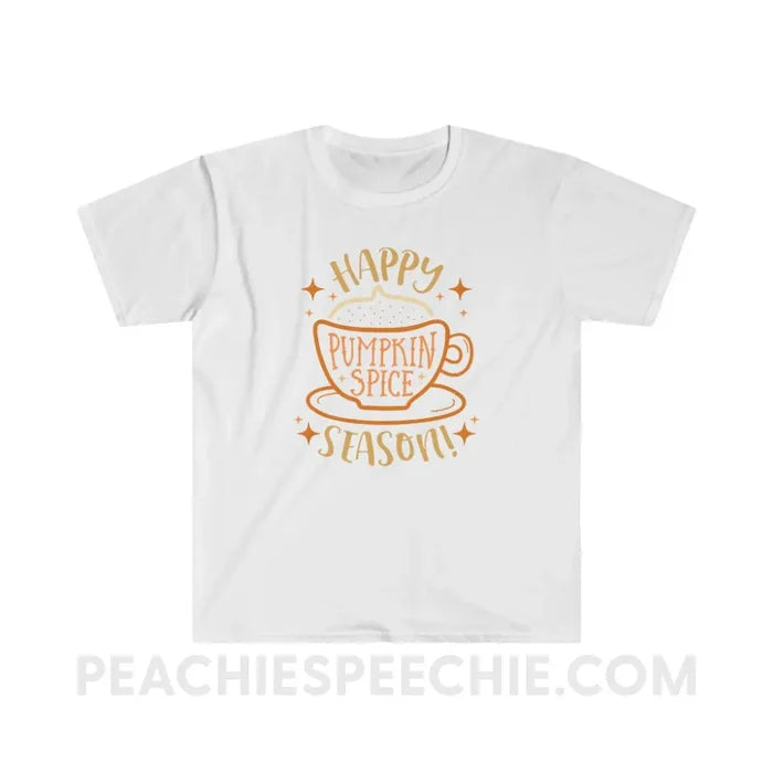 Happy Pumpkin Spice Season Classic Tee - White / S - T-Shirt peachiespeechie.com