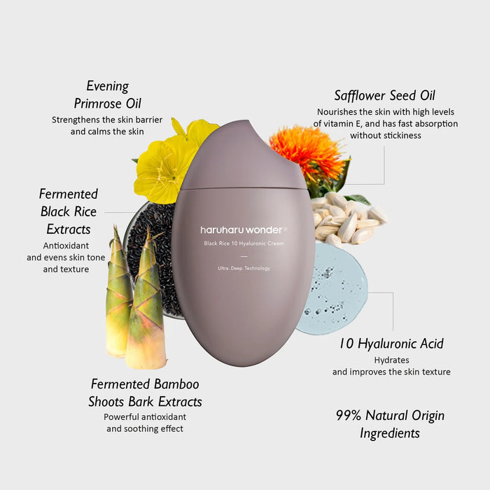 haruharu wonder Black Rice 10 Hyaluronic Cream 50ml | VGLE Beauty Canada